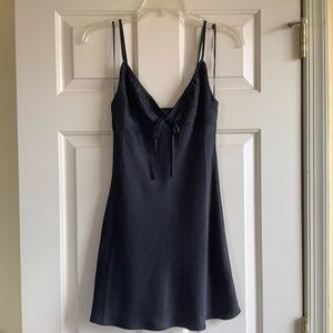 Bershka Little Black Mini Slip Dress SZ XS
